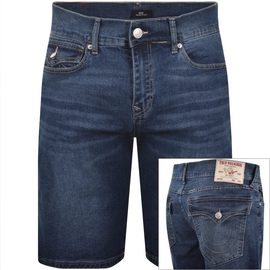 True Religion Ricky Flap Shorts Blue | Mainline Menswear gb